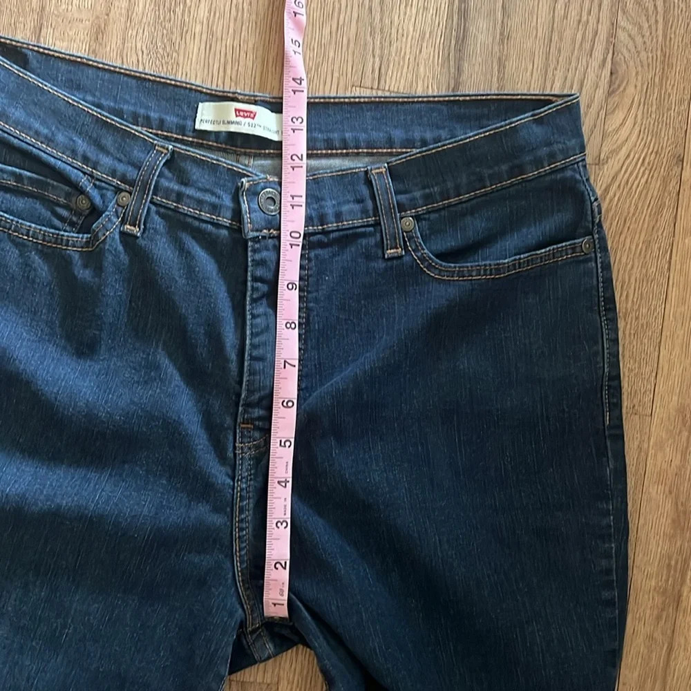 Levi's Womens Perfectly Shaping 512 Boot Cut Jeans Blue Stretch Pockets Size 32 - Picture 10 of 11